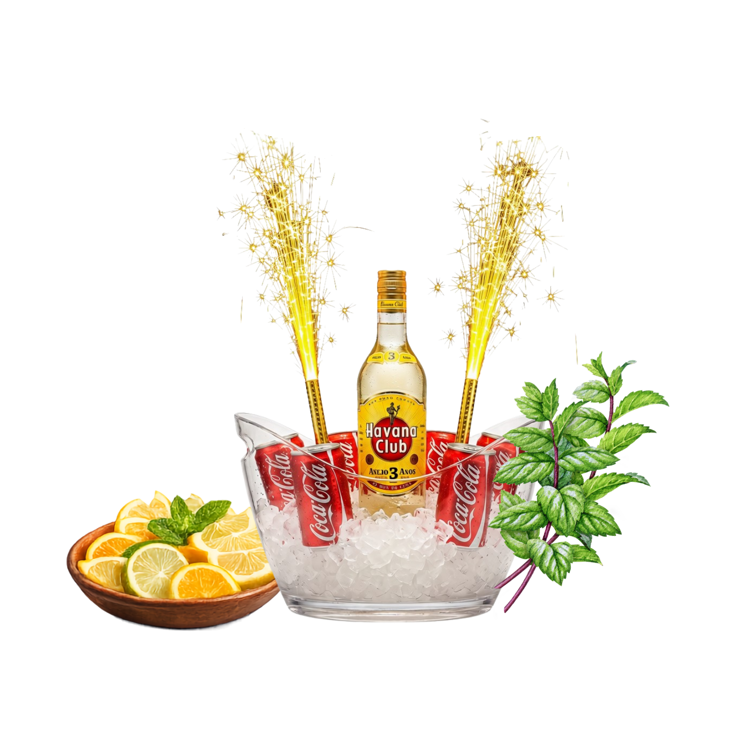 Infinito Party Box – jégvödör fehér rummal, colával és citrusokkal